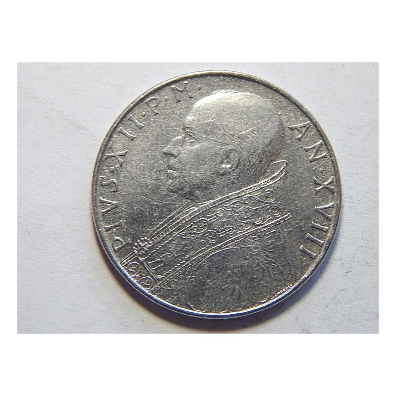 Vatikán 100 Lire 1956 XF-UNC č44233 Vatikán 100 Lire 1956 XF-UNC č44233