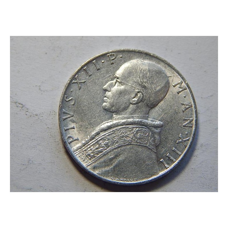 Vatikán 10 Lire 1951 XF č44229 Vatikán 10 Lire 1951 XF č44229