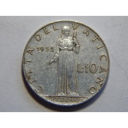 Vatikán 10 Lire 1952 XF č44218