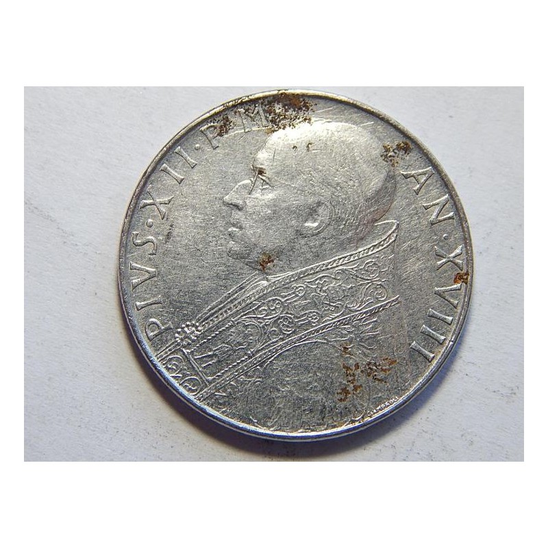 Vatikán 100 Lire 1956 XF č44252 Vatikán 100 Lire 1956 XF č44252
