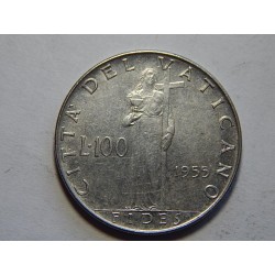 Vatikán 100 Lire 1955 UNC č44244 