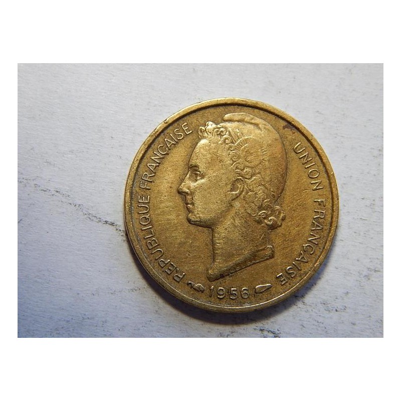 Togo 5 Francs 1956 XF č44394 Togo 5 Francs 1956 XF č44394