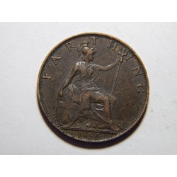 Anglie 1 Farthing 1896 Victoria XF č28484