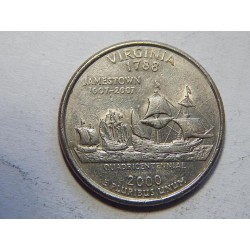 USA ¼ Dollar 2000 P Virginia XF č44336 
