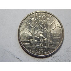 USA ¼ Dollar 2001 P Vermont XF č44493 