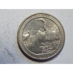 USA ¼ Dollar 2014 P Everglades UNC č44442 