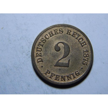 Německo Císařství 2 Pfennig 1875C XF č29210