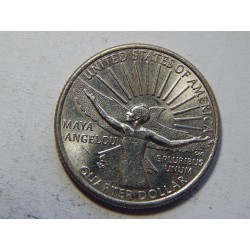 USA ¼ Dollar 2022 D Maya Angelov UNC č44370 