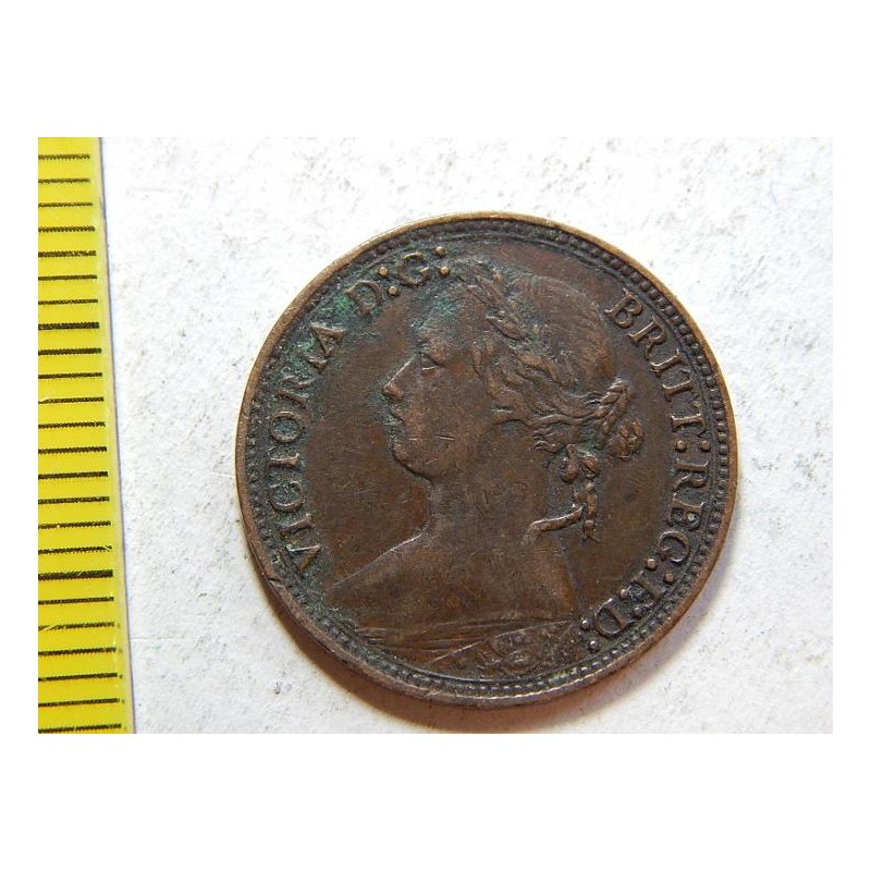 Anglie 1 Farthing 1878 XF č44711 Anglie 1 Farthing 1878 XF č44711