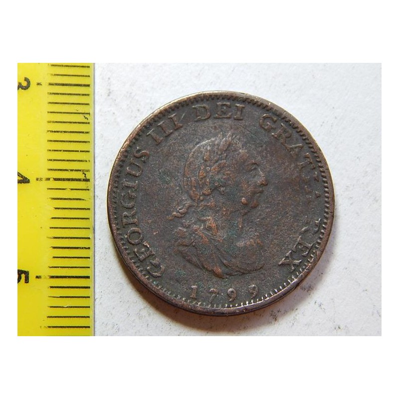 Anglie 1 Farthing 1799 VF č44708 Anglie 1 Farthing 1799 VF č44708