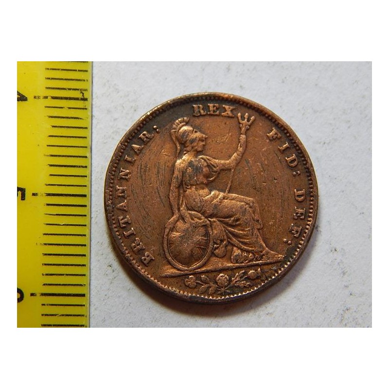 Anglie 1 Farthing 1837 XF č44710 Anglie 1 Farthing 1837 XF č44710