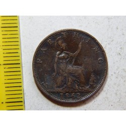 Anglie 1 Farthing 1862 VF č44730 