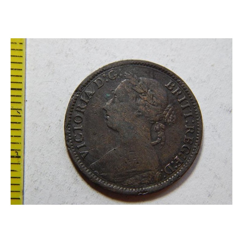 Anglie 1 Farthing 1886 VF č44696 Anglie 1 Farthing 1886 VF č44696