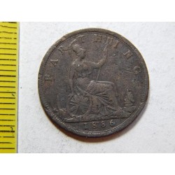 Anglie 1 Farthing 1886 VF č44696 