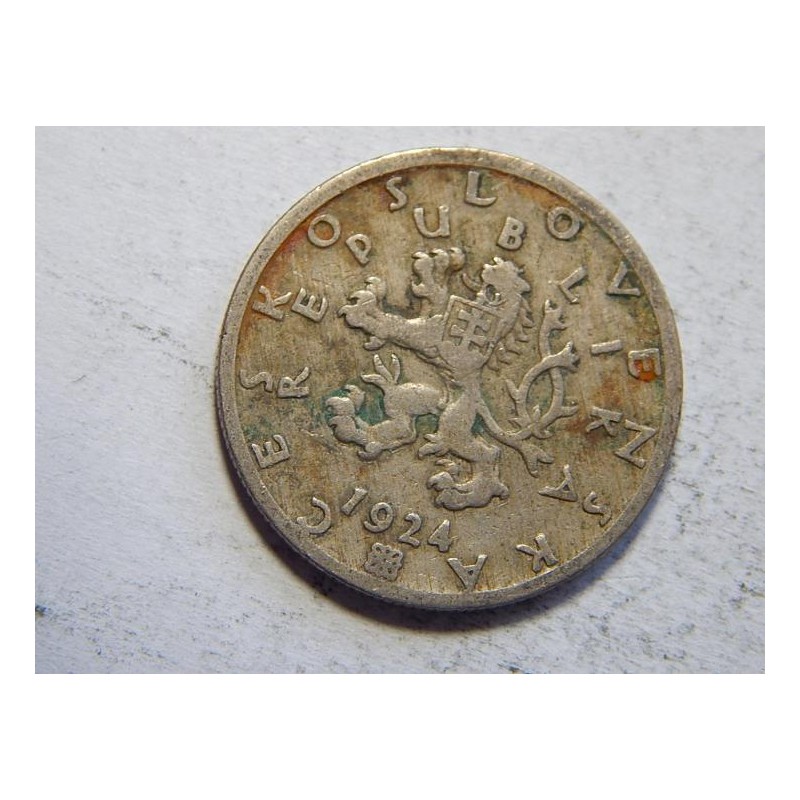 Československo 50 Haléřů 1924 VF-XF č44498 Československo 50 Haléřů 1924 VF-XF č44498