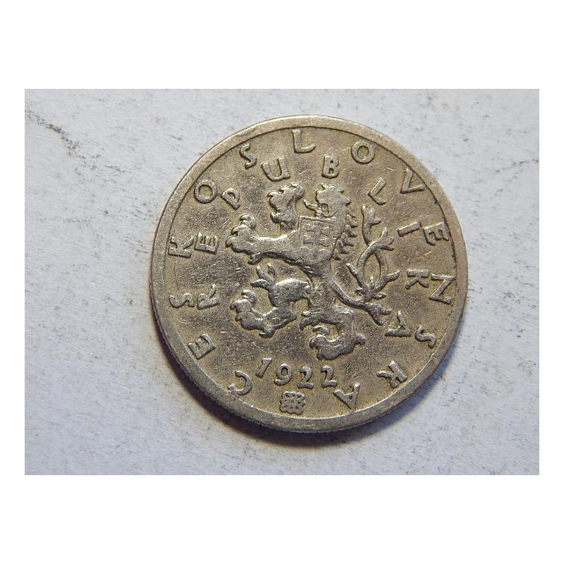 Československo 50 Haléřů 1922 VF-XF č44453 Československo 50 Haléřů 1922 VF-XF č44453