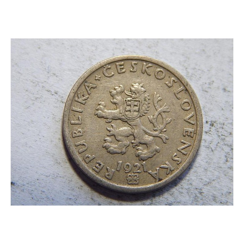 Československo 20 Haléřů 1921 XF č44577 Československo 20 Haléřů 1921 XF č44577