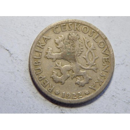 Československo 1 Koruna 1922 VF č44454 