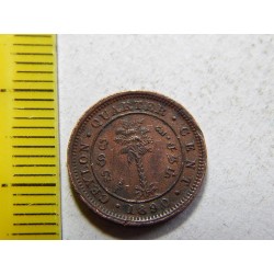 Ceylón ¼ Cent 1890 VF č44738 