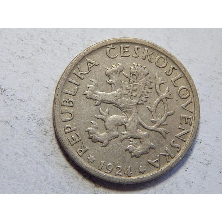 Československo 1 Koruna 1924 XF č44484 