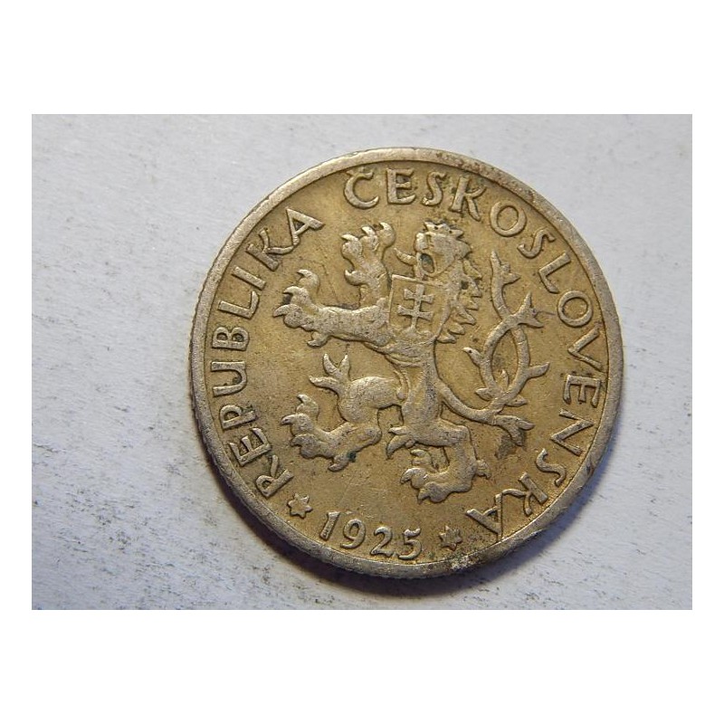 Československo 1 Koruna 1925 VF-XF č44435 Československo 1 Koruna 1925 VF-XF č44435