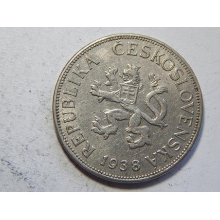 Československo 5 Korun 1938 XF-UNC č44434 