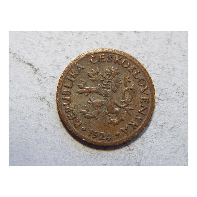 Československo 10 Haléřů 1924 VF č44558 Československo 10 Haléřů 1924 VF č44558