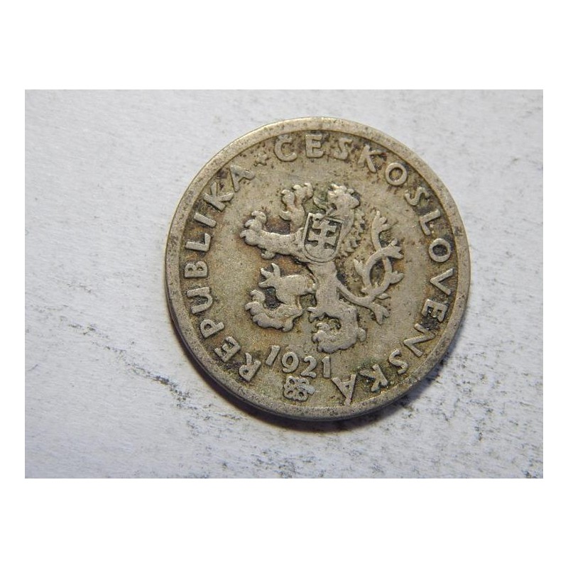 Československo 20 Haléřů 1921 VF č44522 Československo 20 Haléřů 1921 VF č44522