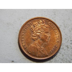 Gibraltar 1 Penny 2005 XF č44593 