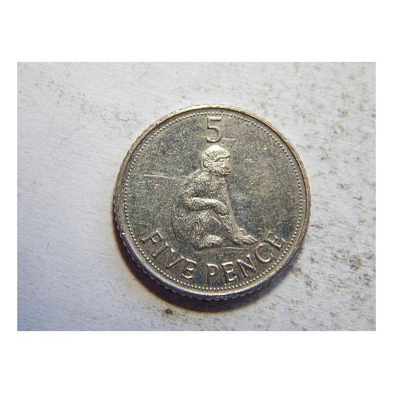 Gibraltar 5 Pence 2013 XF-UNC č44604 Gibraltar 5 Pence 2013 XF-UNC č44604