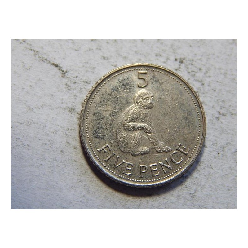 Gibraltar 5 Pence 2013 XF-UNC č44591 Gibraltar 5 Pence 2013 XF-UNC č44591