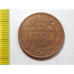 Indie ¼ Anna 1936 Bombay UNC č44707 