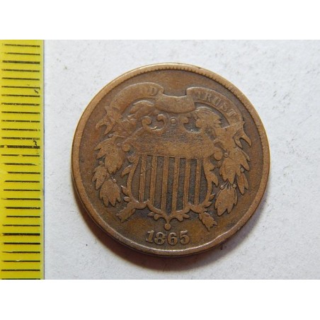 USA 2 Cents 1865 VF č44697 