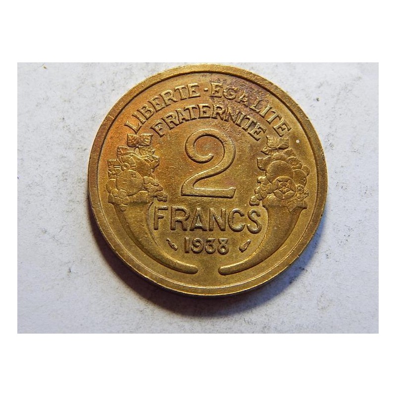 Francie 2 Francs 1938 VF č38145 Francie 2 Francs 1938 VF č38145