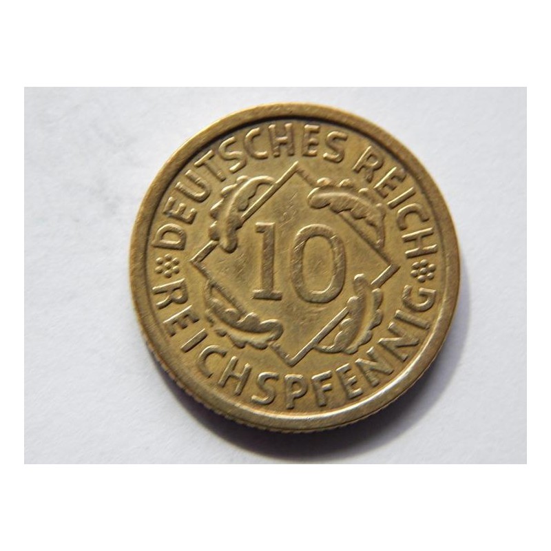 Německo Výmarsko 10 Reichspfennig 1932 A XF č11120 Německo Výmarsko 10 Reichspfennig 1932 A XF č11120
