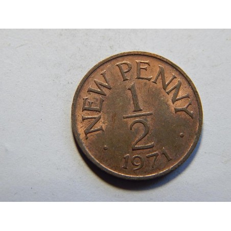 Guernsey ½ Penny 1971 XF č38598 