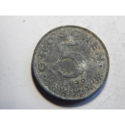 Rakousko 5 Groschen 1950 F-VF č38618 