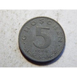 Rakousko 5 Groschen 1974 R XF č38665