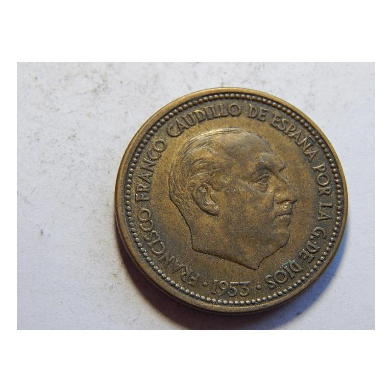 Španělsko 2½ Ptas 1953 XF č37855 Španělsko 2½ Ptas 1953 XF č37855