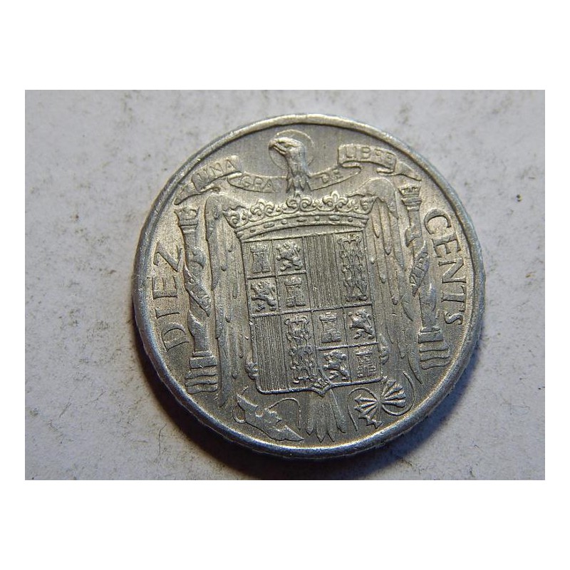 Španělsko 10 Cents 1953 XF-UNC č38110 Španělsko 10 Cents 1953 XF-UNC č38110