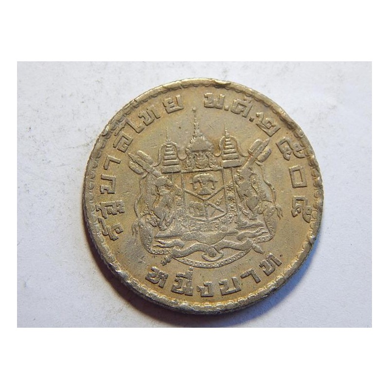 Thajsko 1 Baht 1962 VF č37814 Thajsko 1 Baht 1962 VF č37814