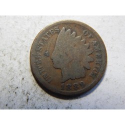 USA 1 Cent 1889 indián F č39033 