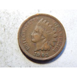USA 1 Cent 1903 Indián XF č38978 