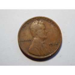 USA 1 Cent 1924 VF-XF č39049 