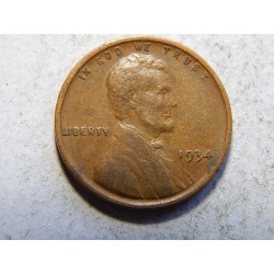 USA 1 Cent 1934 VF-XF č38771 