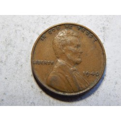 USA 1 Cent 1940 XF č38630 