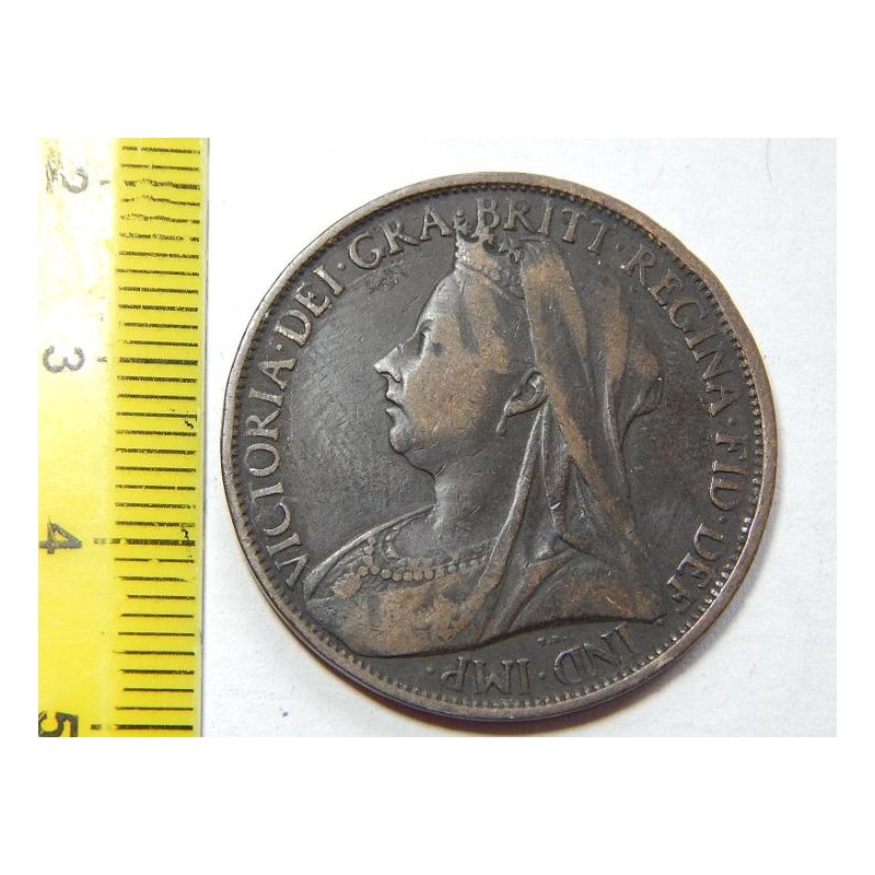 Anglie 1 Penny 1900 XF č32129 Anglie 1 Penny 1900 XF č32129