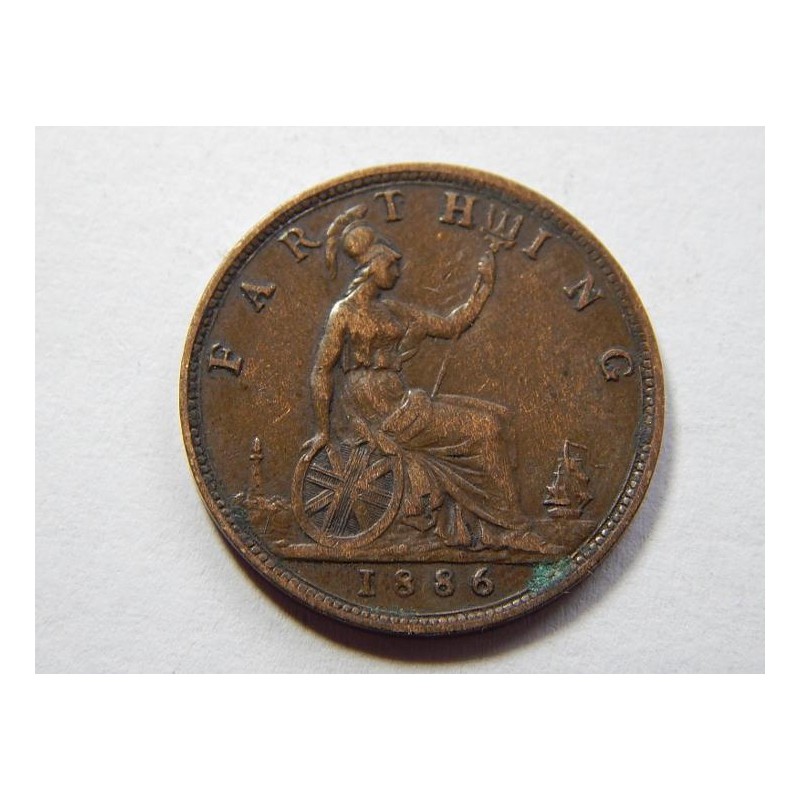 Anglie 1 Farthing 1886 XF-UNC č31593 Anglie 1 Farthing 1886 XF-UNC č31593