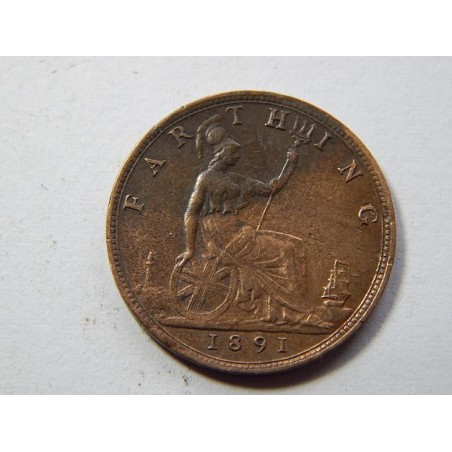 Anglie 1 Farthing 1891 XF-UNC č31577 