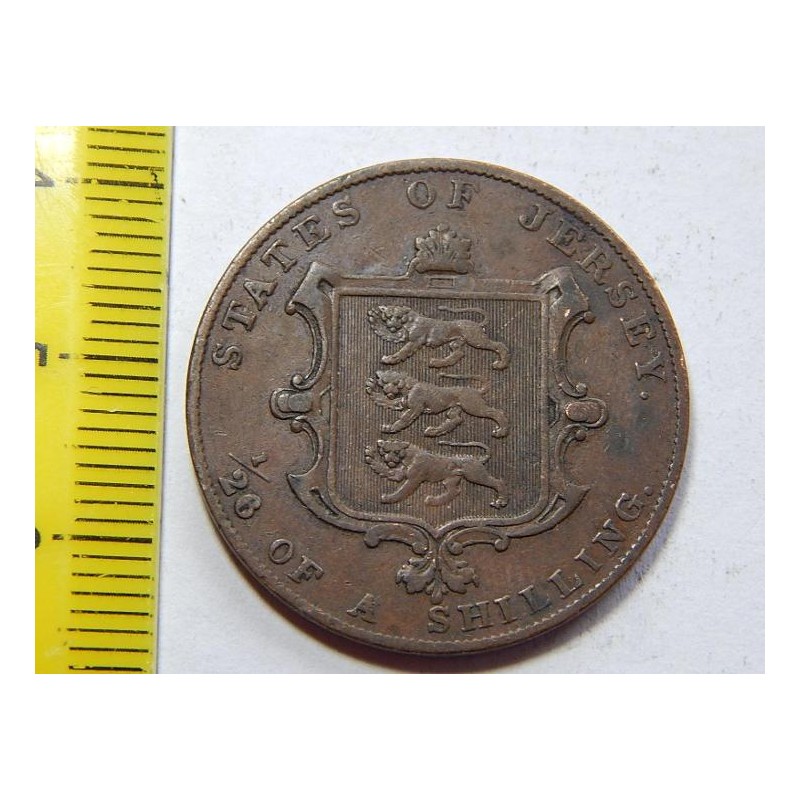 Jersey 1⁄24 Shilling 1844 RR XF č32192 Jersey 1⁄24 Shilling 1844 RR XF č32192